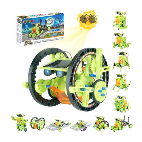 12-in-1 Solar Robot Kit Solar Powered Kit Robotics Science Kit for Kids 8 9 10 11 12 Year Old Boys & Girls Engineering Toys Build Your Own Robot Kit STEM Robot Building Kit