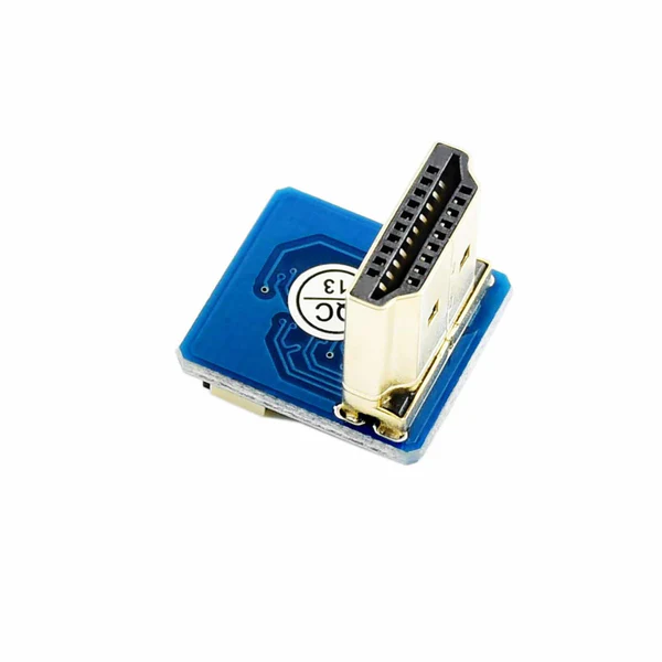 Waveshare DIY Vertical HDMI Adapter Vertical HDMI Adapter Vertical Standard HDMI Male to FFC 20PIN 0.5 Pitch Female Adapter For DIY HDMI Cable Vertical/Right-Angle Connector