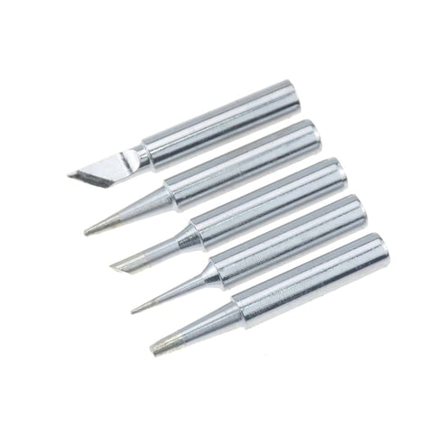 RS6027=1 Soldering Tip Set 5 Pcs Soldering Iron Tip Set Steel Head Electric Soldering Tip Set