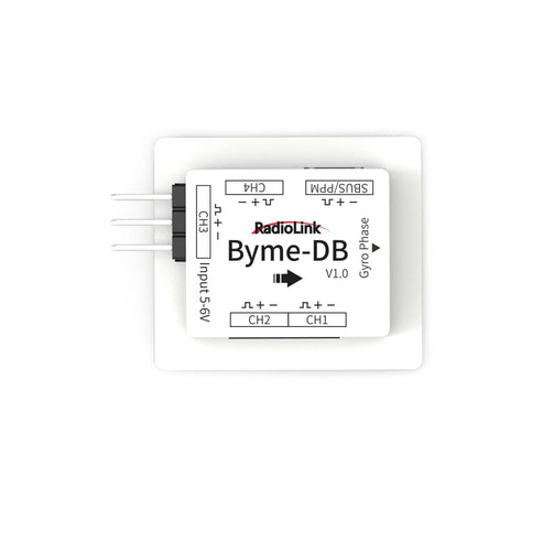 RS6079-1 Radiolink Byme-DB Flight Controller, 3 axis Gyro stabilizer RC Plane Gyroscope, 4 CH 3 Flight Modes FC, Applicable for Delta Wing, Paper Plane, J10, SU27, F22, for Beginner and Experienced