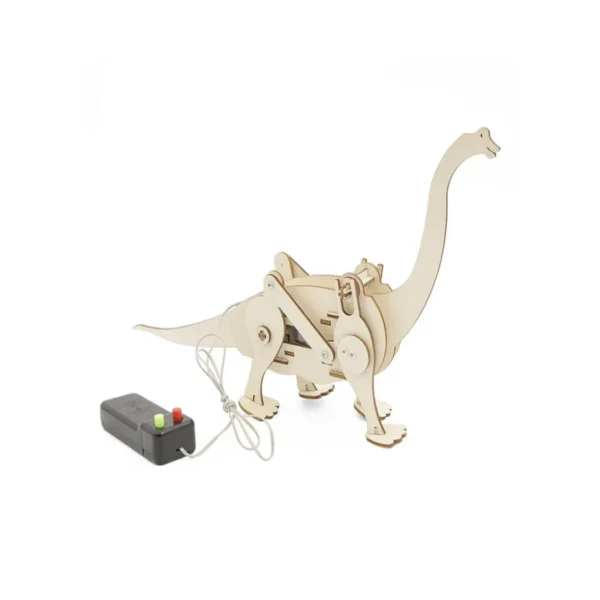 Wooden DIY Brachiosaurus STEM Kit Walking Dinosaur Kit DIY Walking Dinosaur Robot Kit for Kids Educational Adventure: Explore Science with Your Own Brachiosaurus
