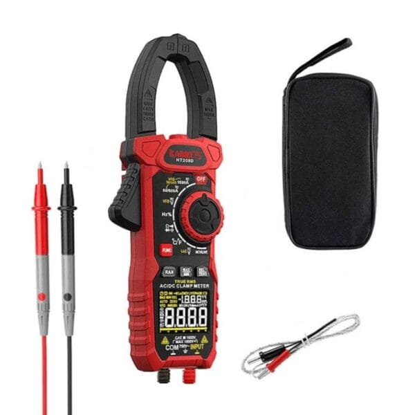 Kaiweets HT208D Digital Clamp Meter Precision AC/DC Current Measurement With True RMS And Inrush Current Monitoring For Electrical Trouble Shooting And Industrial Applications
