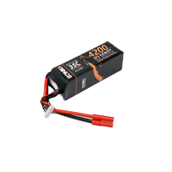 Bonka 22.2V 4200mAh 35C Lithium Polymer Battery 6-Cell (6S) LiPo Battery For High Voltage Applications with Consistent 35C Discharge