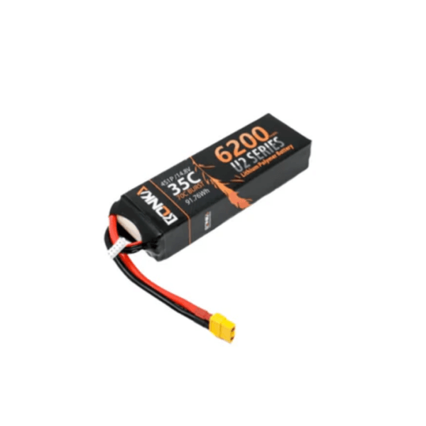 Bonka 14.8V 6200mAh 35C 4S LiPo Battery With Standard XT60 Connector High-Performance 6200mAh Lithium Polymer Battery For Drones & RC