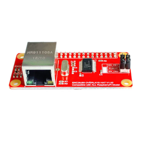 Raspberry Pi Zero Ethernet Shield ENC28J60 Ethernet Module for Raspberry Pi Zero All-in-One Ethernet Solution Pi Zero Internet Shield for Pi Zero & Pi Zero W