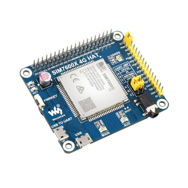 RS9264-1_1 Waveshare SIM7600G-H 4G HAT LTE Cat-4 4G/3G/2G HAT for Raspberry Pi 4G HAT for Raspberry Pi 4G Module for RPi, GNSS Positioning, Global Band
