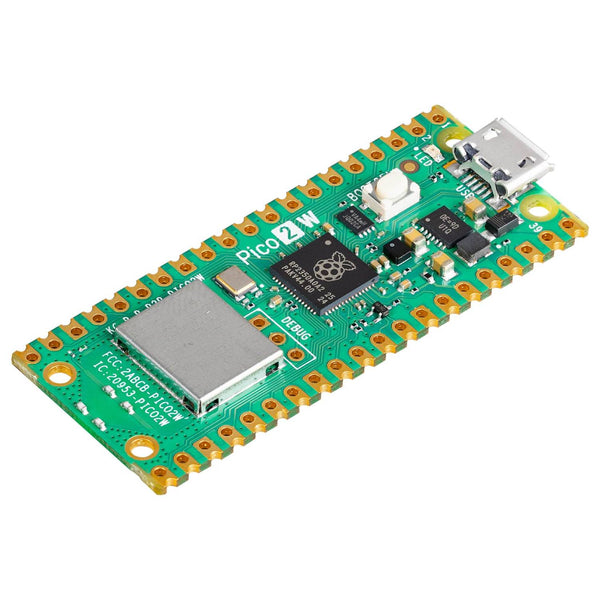 Raspberry Pi Pico 2 W with 2.4GHz 802.11n Wireless LAN and Bluetooth 5.2 RP2350 Pico 2W Wireless Microcontroller Board