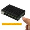 Raspberry Pi 4 Aluminum Alloy Metal Case Armor Enclosure Without Fan Black