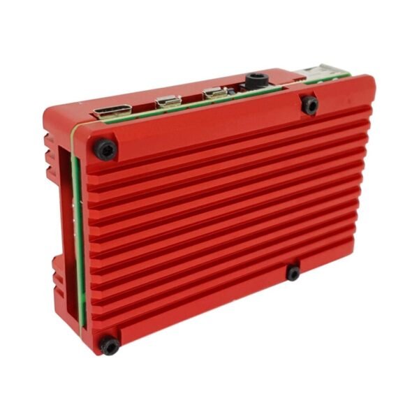 Raspberry Pi 4 Aluminum Alloy Metal Case Armor Enclosure Without Fan RED