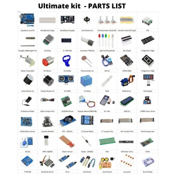 Rees52 Ultimate Uno R3 Kit compatible with Arduino IDE