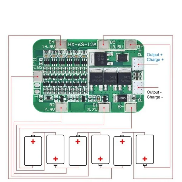 BMS 6S 15A 24V Battery Protection Board