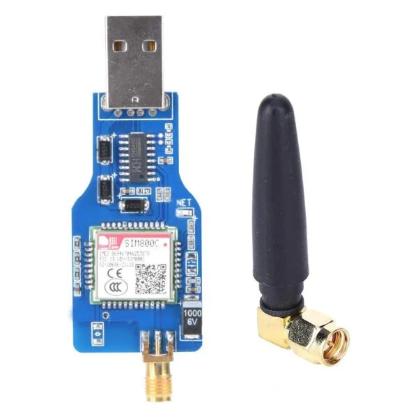 USB To GSM Serial GPRS SIM800C Module Wireless Bluetooth Board Sim900A Computer Control Calling With Antenna