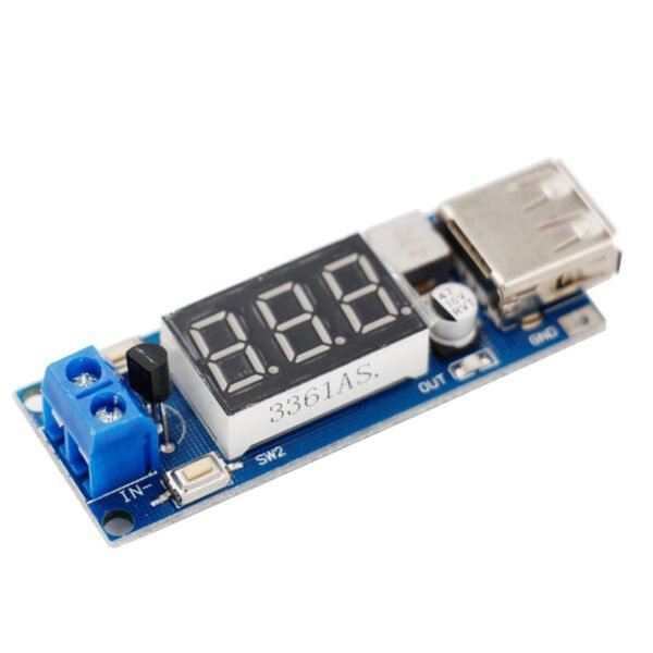 DC 4.5-40V To 5V 2A USB Charger DC-DC Step-Down Buck Converter Voltmeter Module