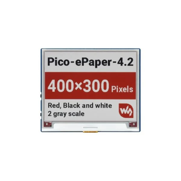 WaveShare 4.2inch E-Paper E-Ink Display Module (B) For Raspberry Pi Pico, 400×300, Red Black White, SPI
