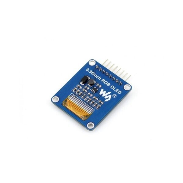 Waveshare 0.95inch RGB OLED display SPI interface, curvedhorizontal pin header