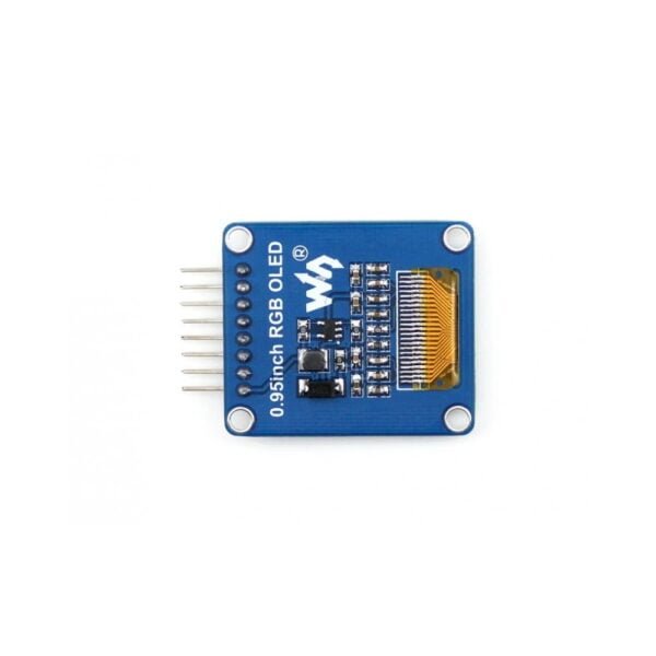 Waveshare 0.95inch RGB OLED display SPI interface, curvedhorizontal pin header