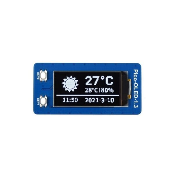 Waveshare 1.3inch OLED Display Module For Raspberry Pi Pico, 64×128, SPII2C