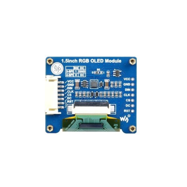 Waveshare 1.5inch RGB OLED Display Module, 65K RGB Colors, 128×128, SPI