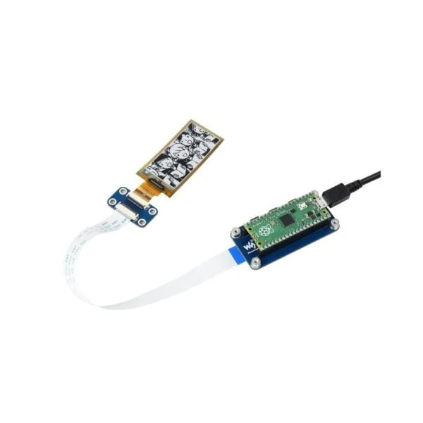 Waveshare 2.13inch Flexible E-Paper E-Ink Display Module For Raspberry Pi Pico, 212×104, Black White, SPI