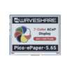 Waveshare 5.65inch Colorful E-Paper E-Ink Display Module For Raspberry Pi Pico, 600×448 Pixels, ACeP 7-Color