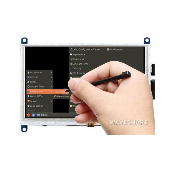 Waveshare 5inch Resistive Touch Screen LCD Display(B), 800×480, HDMI, Low Power Consumption