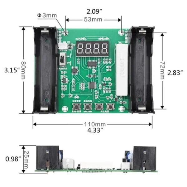 XH-M240 Battery Capacity Tester For 18650 Lithium Discharge Energy Testing Meter