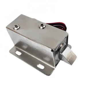 12V Electric Solenoid Lock, drawer or any other moving part, then this solenoid lock is perfect for you. You can interface this electromagnetic lock to any Micro-controller