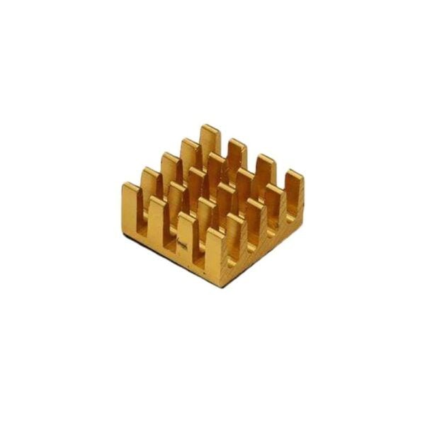 Aluminum Heatsink For Raspberry Pi 4 Model B - Pack Of 3 PCs Golden