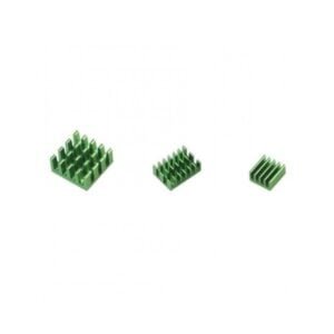 Aluminum Heatsink For Raspberry Pi 4 Model B - Pack Of 3 PCs Green