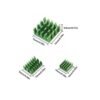 Aluminum Heatsink For Raspberry Pi 4 Model B - Pack Of 3 PCs Green