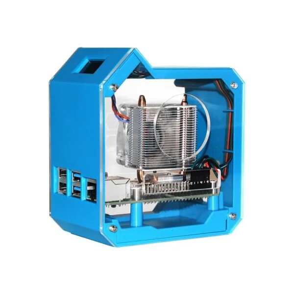 Mini Tower NAS Kit For Raspberry Pi 4B,M.2 SATA SSD, Strong Heat Dissipation